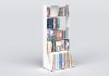 Libreria design 60 cm - metallo bianco - 5 livelli