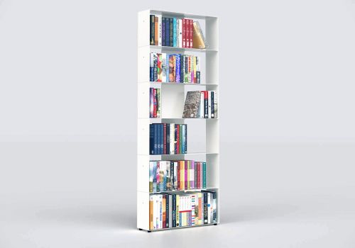 Narrow Bookshelf W60 H150 D15 cm - 6 shelves 