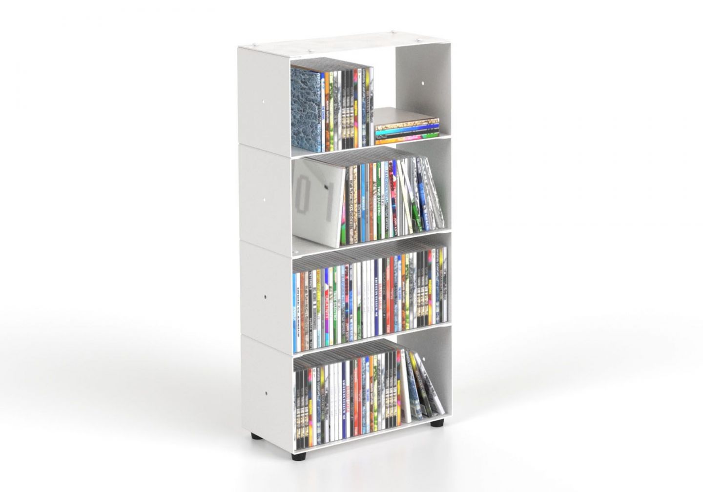 Cd storage W30 H60 D15 cm 4 shelves