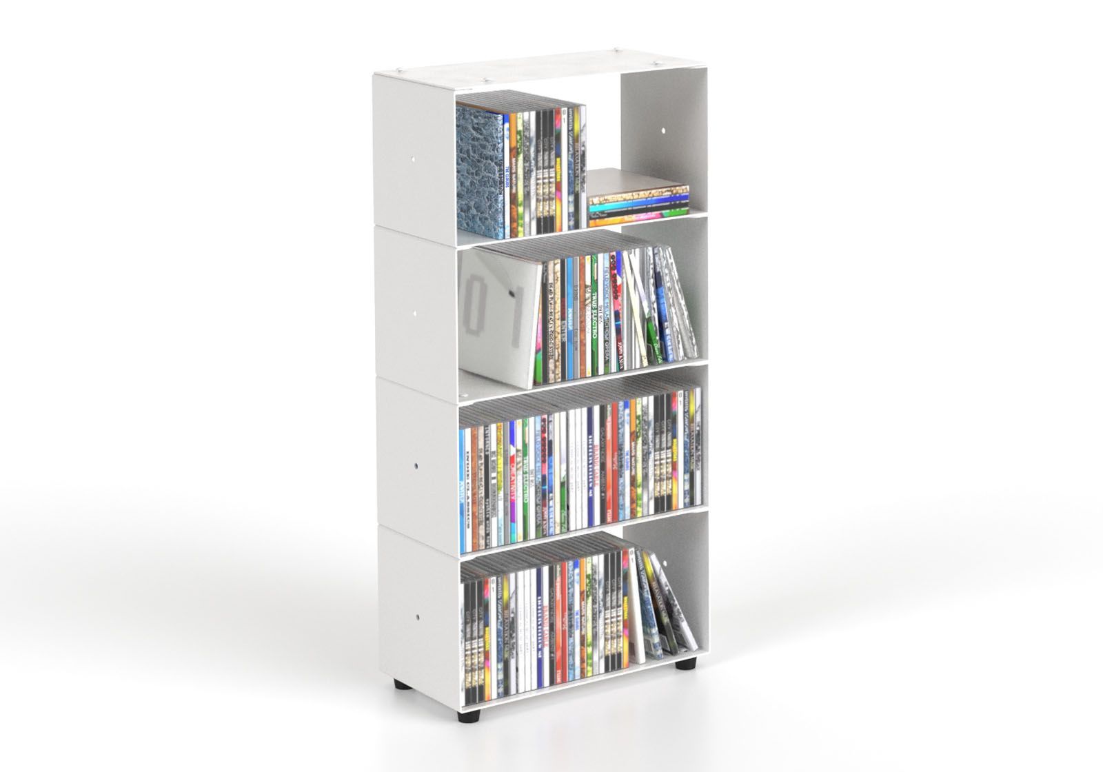 Cd storage W30 H60 D15 cm - 4 shelves