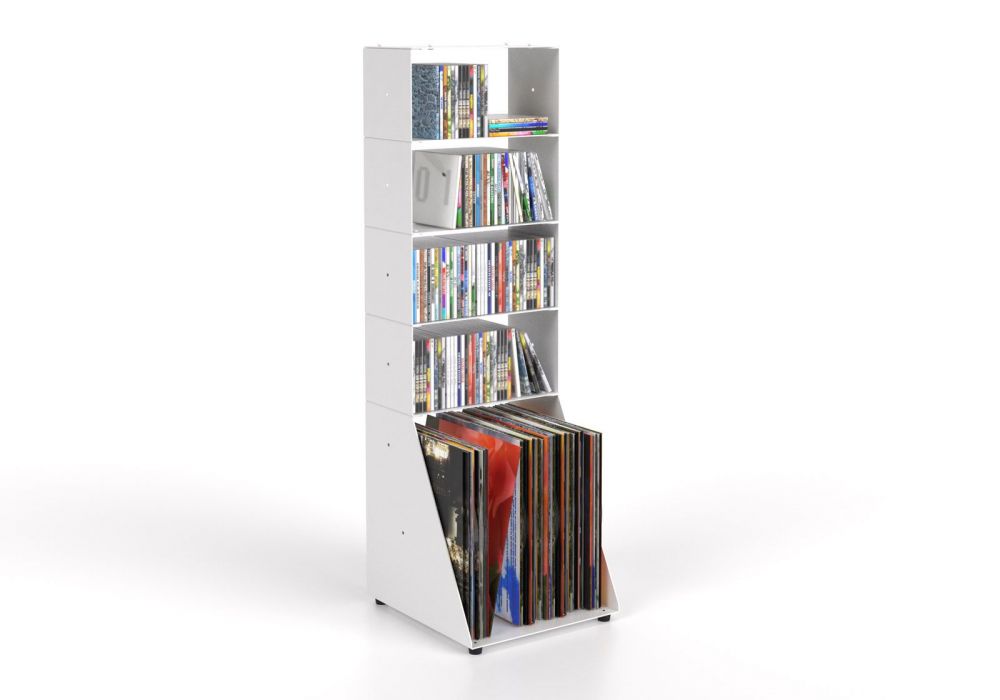 Cd & vinyl storage W30 H95 D32 cm - 5 shelves