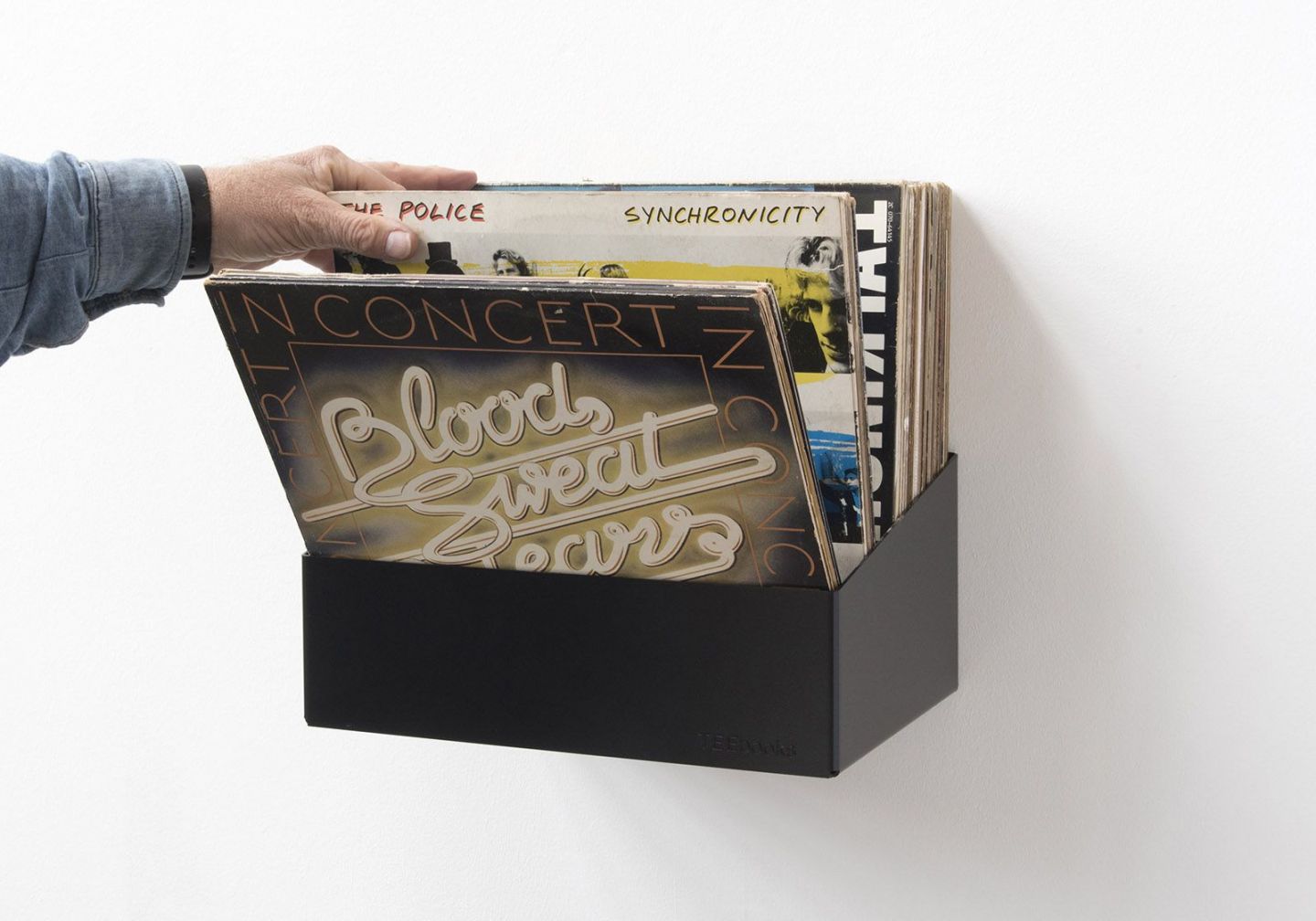 Buy Vinyl Storage Wall Shelf Black