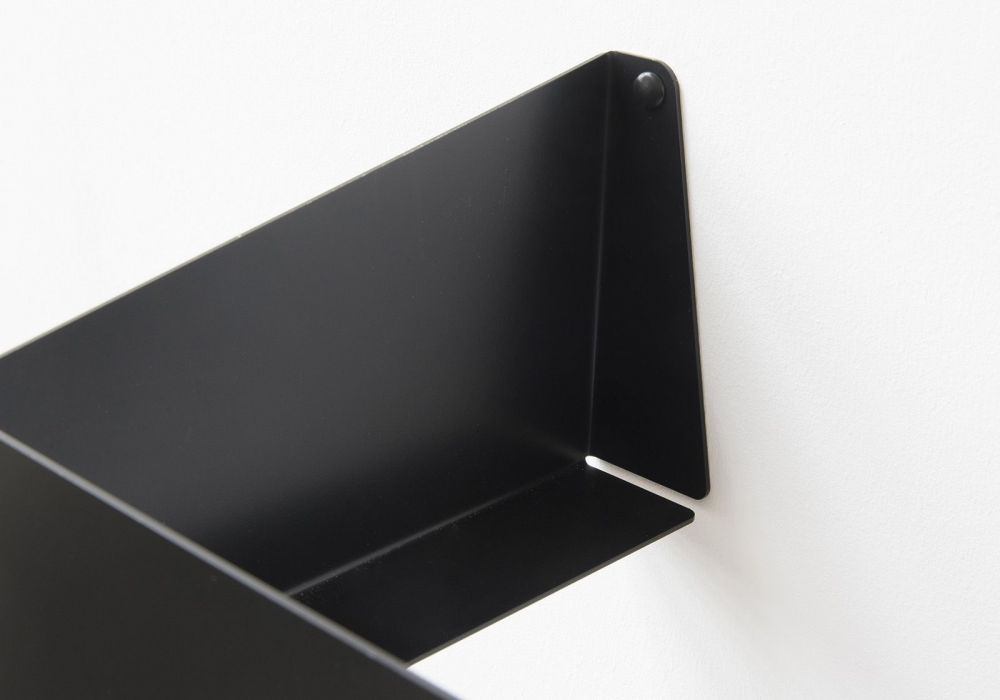 Buy Vinyl Storage Wall Shelf Set of 2 Black