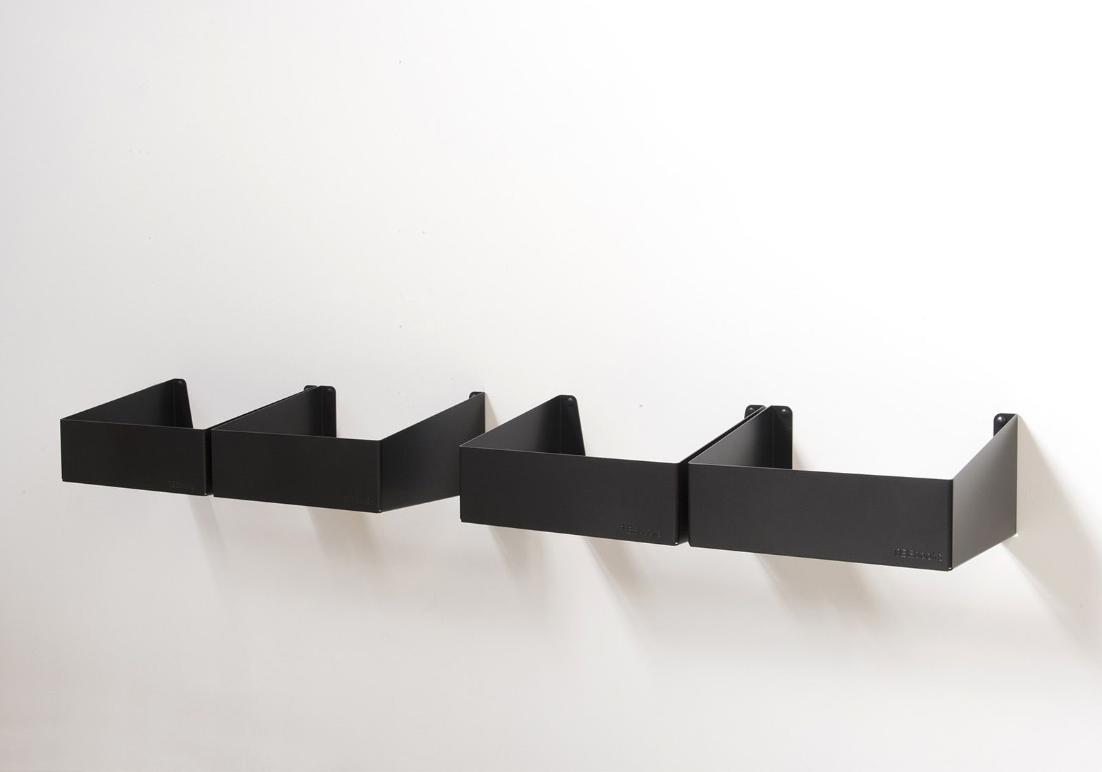 Buy the Vinyl Storage Wall Shelf - Set of 4 - Black