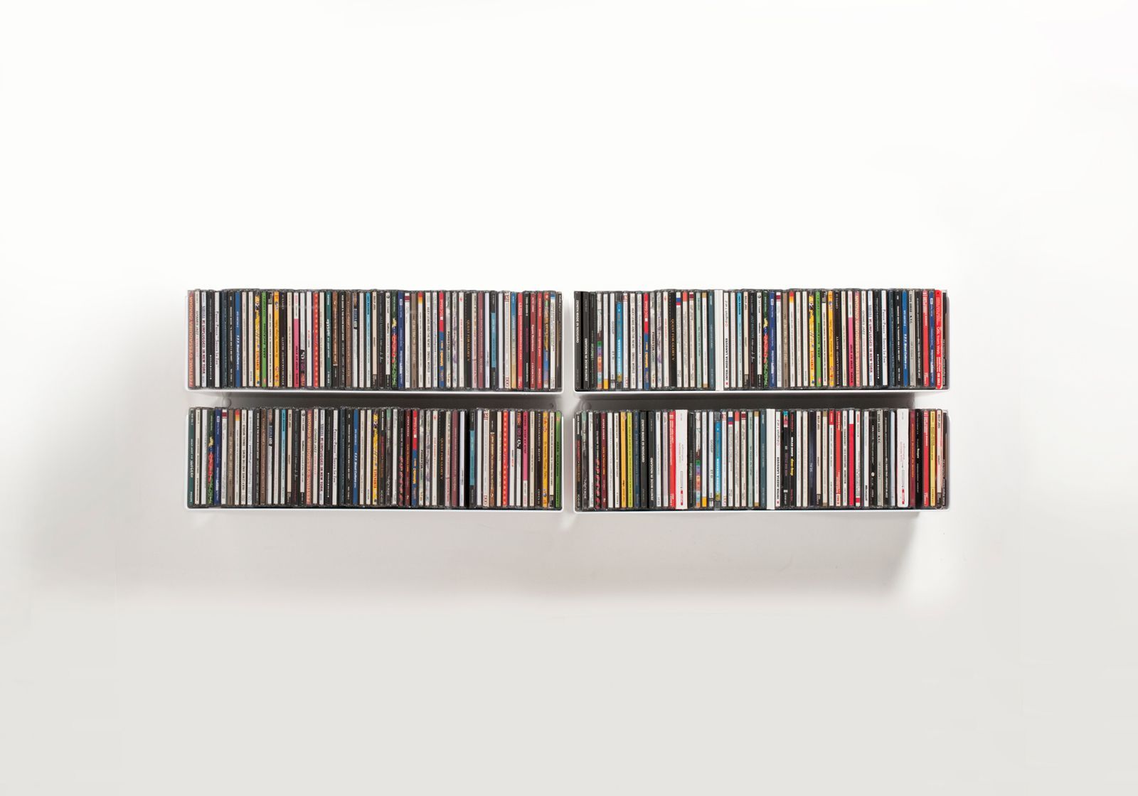 Buy CD Wall Shelf Gray 45 x 15 cm Set of 4