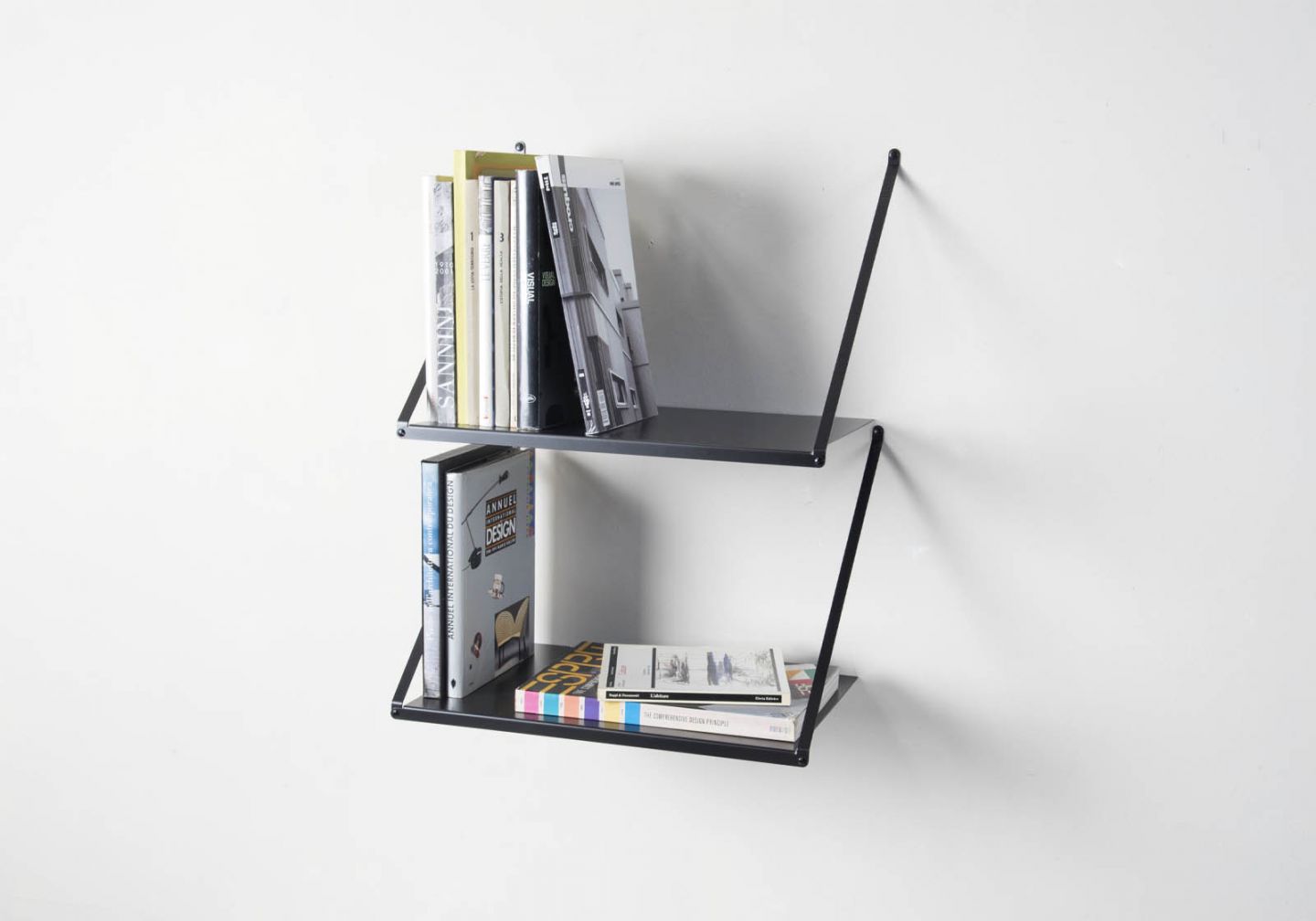 Sale Hanging Wall Shelf 50 x 35 cm black Steel