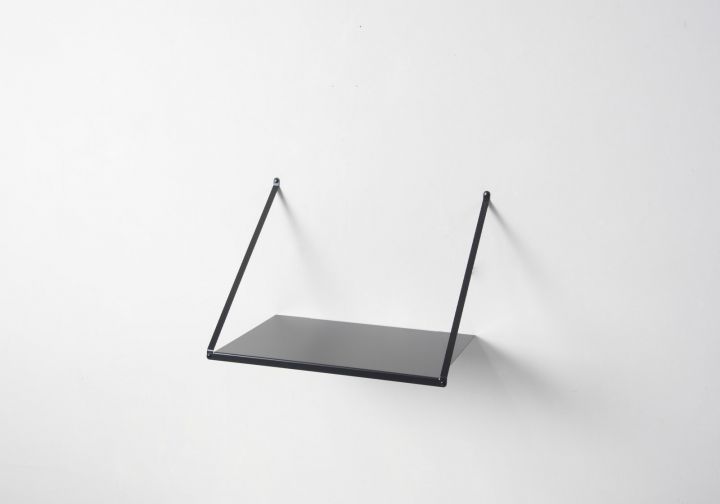 Sale Hanging Wall Shelf 50 x 35 cm black Steel