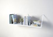 Hanging Wall Shelf 39.38 x 13.78 inches - White Steel Hanging wall shelves - 1
