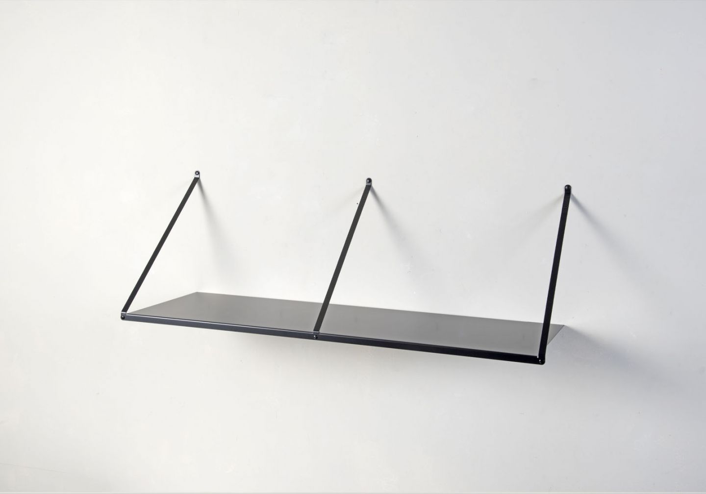 Sale Hanging Wall Shelf 100 x 35 cm Black Steel