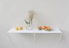 Wall console table 100 x 35 cm - Metal - White Wall console table - 4