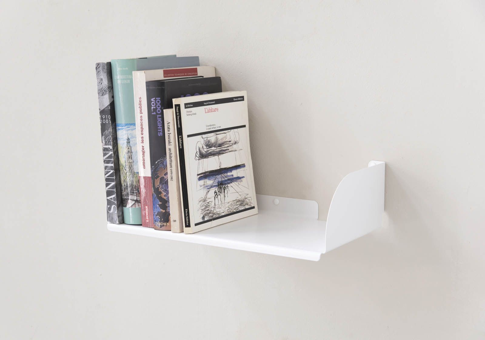 Estantería para libros - 45 x 25 cm -  Acero blanco Estantes para libros - 1