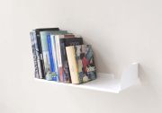 Bücherregale 60 x 25 cm  - weißer Stahl Bücherregal - 1