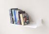 Wall Bookshelf 60 x 25 cm - White Steel Bookshelves - 1