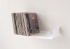 Wall Bookshelf 60 x 25 cm - White Steel Bookshelves - 5