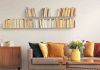 Floating book shelves 17,71 inches long - Set of 2 Bookshelves - 11
