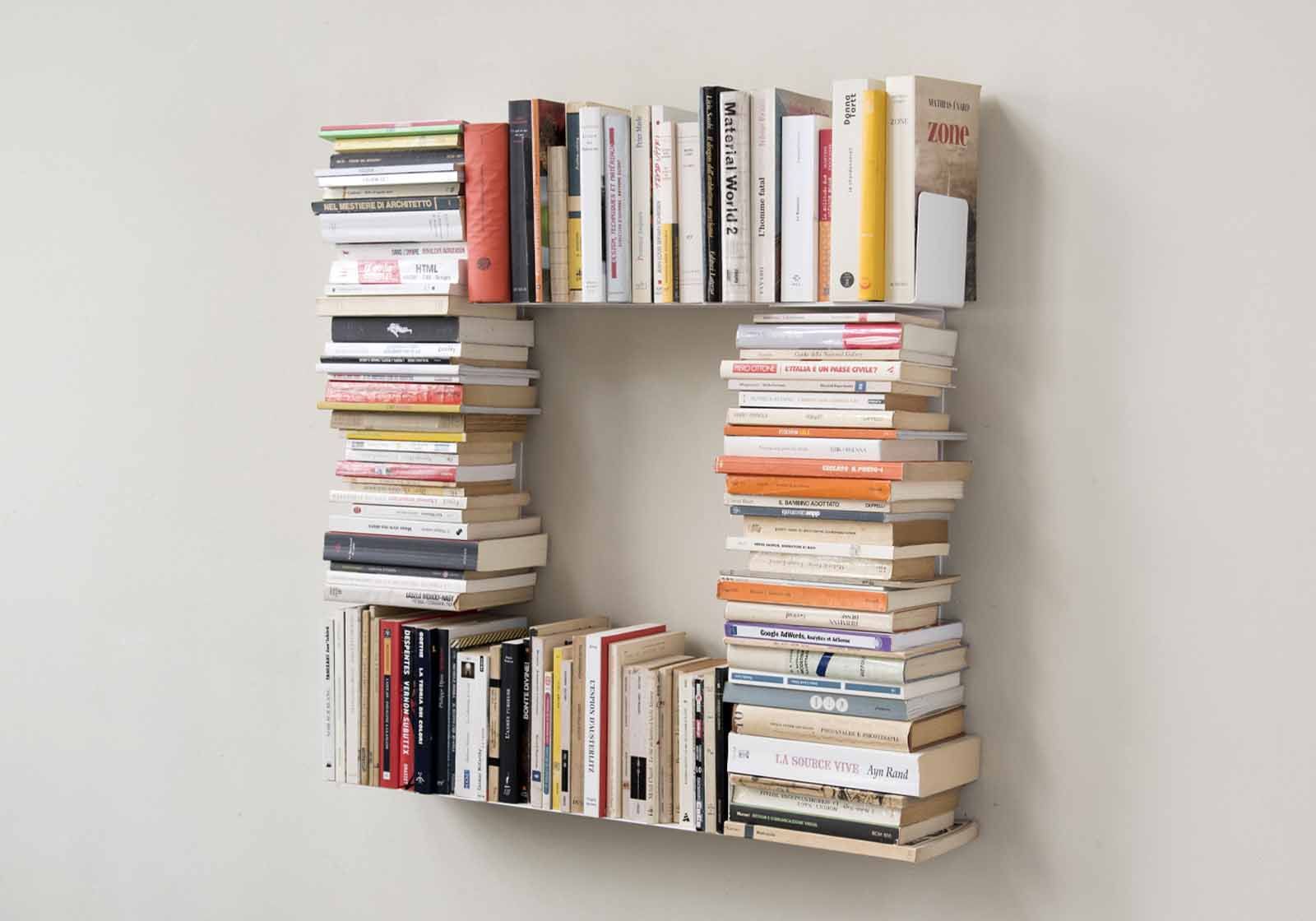 Nueva librería creativa para mujer cuelga pendientes con estantes de libros  con acrílico estampado