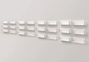 Bookcase - Wall shelves 45 cm - Set of 24 - White Floating shelves - 14