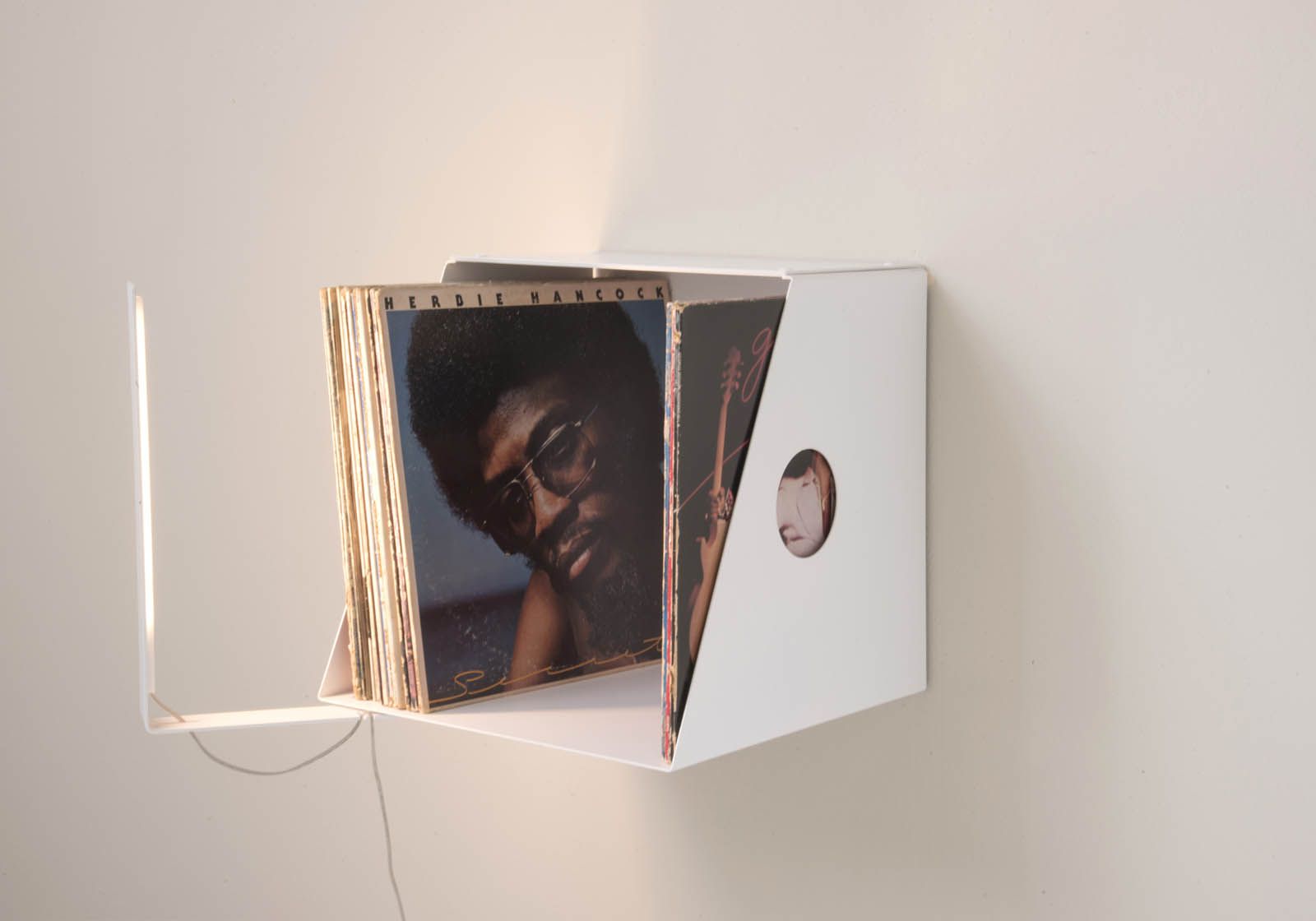 Akozon Boîte De Rangement De Vinyles Gris Béton 71x34x36 Cm - 7891450965000 - Maison