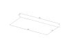 Estantes de pared el baño 45 x 15 cm - Juego de 2 Estantes del baño - 15