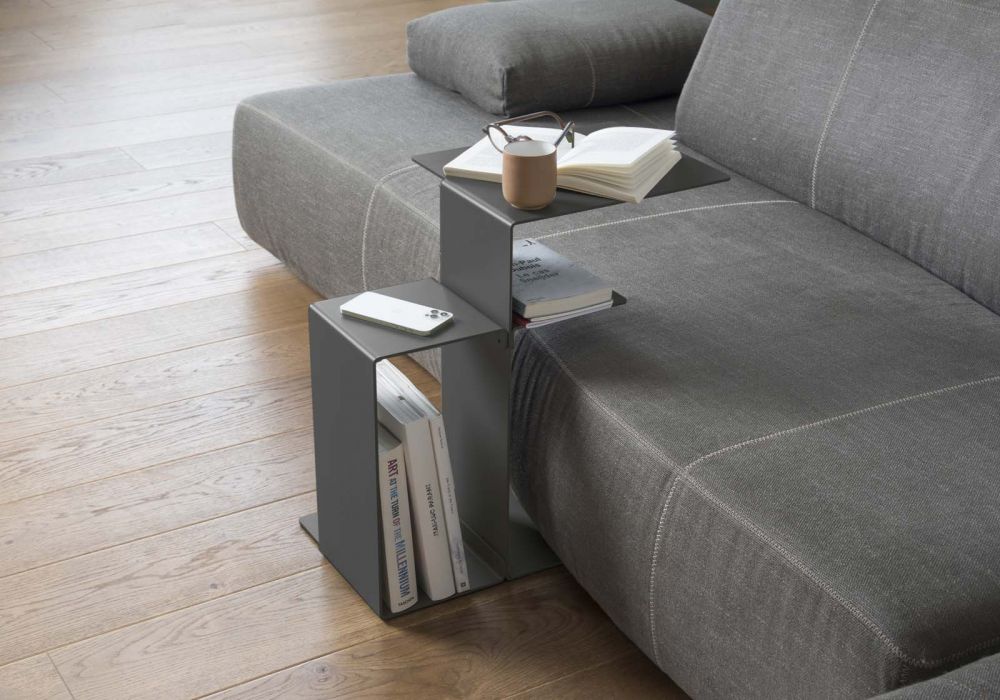 Gray Couch table - Large Books Side table - 1