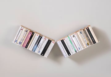 Video: Design bookshelf - White Bookcase metal - Width Max. 33.4 inches